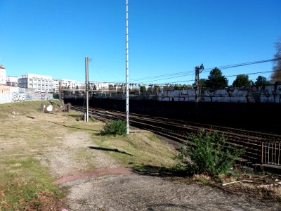 Lyon 7e - Rue du Repos, vue sur la voie de chemin de fer