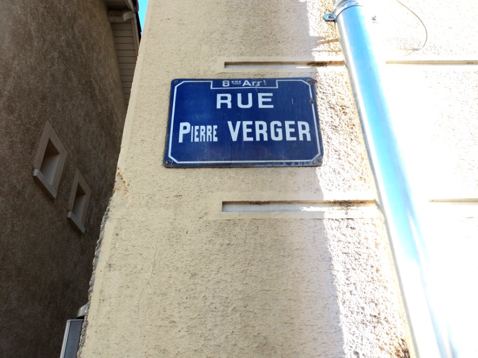 Lyon 8e - Rue Pierre Verger, plaque