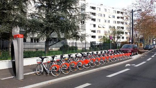 Lyon 8e - Rue Pierre Verger, station Vélo'v 8060