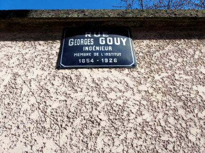 Lyon 7e - Rue Georges Gouy, plaque