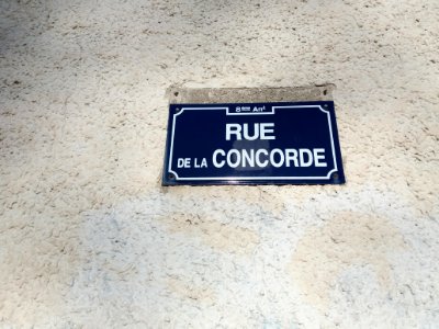 Lyon 8e - Rue de la Concorde, plaque