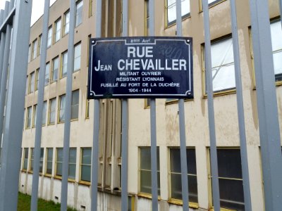 Lyon 8e - Rue Jean Chevailler, plaque