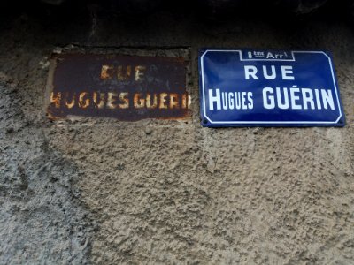Lyon 8e - Rue Hugues Guérin, plaques