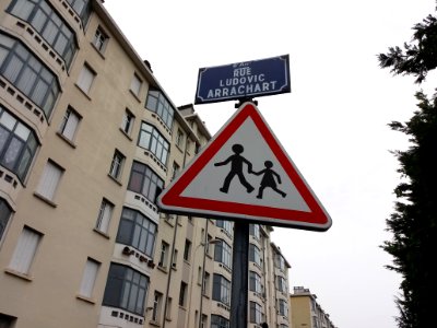 Lyon 8e - Rue Ludovic Arrachart, plaque