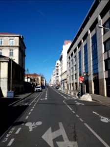 Lyon 7e - Rue de Marseille au niveau de la rue Étienne Rognon, en direction du nord