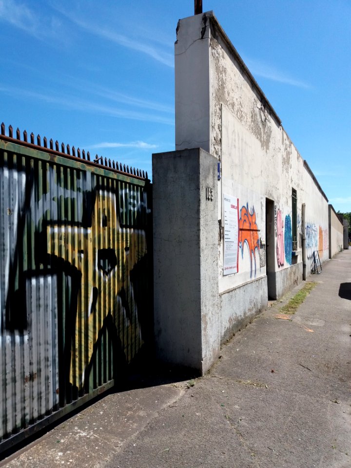 Lyon 7e - Rue de Gerland, mur de l'usine Fagor-Brandt, côté sud