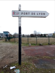 Lyon 7e - Rue de Dole, panneau Port de Lyon