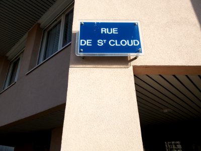 Lyon 7e - Rue de Saint-Cloud, plaque
