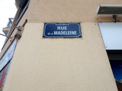 Lyon 7e - Rue de la Madeleine, plaque photo