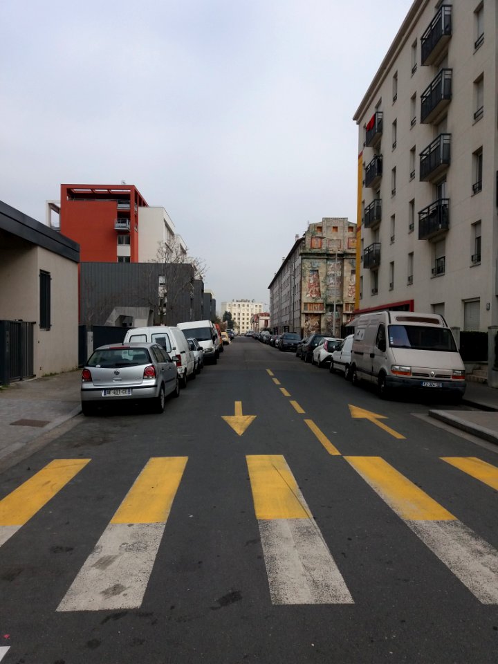 Lyon 7e - Rue Georges Gouy, côté nord depuis l'avenue Debourg