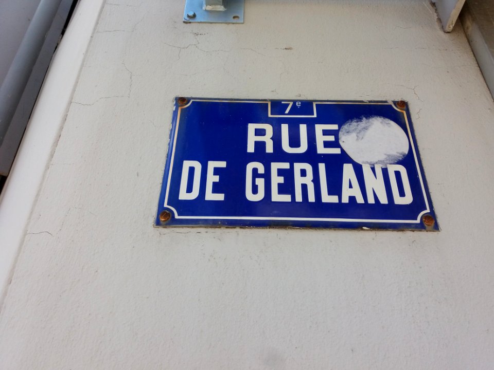 Lyon 7e - Rue de Gerland, plaque