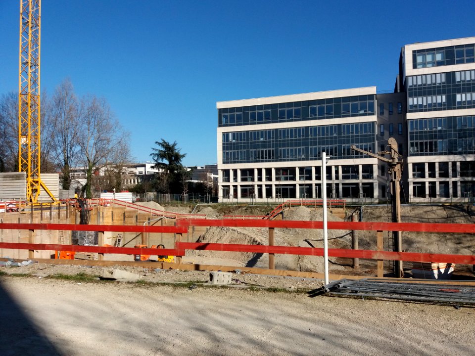 Lyon 7e - Rue Georges Gouy, chantier à l'intersection avec l'avenue Tony Garnier