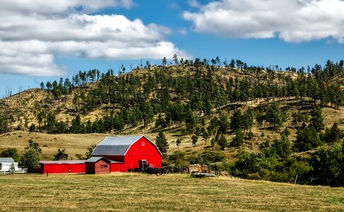 Red barn farm ranch photo