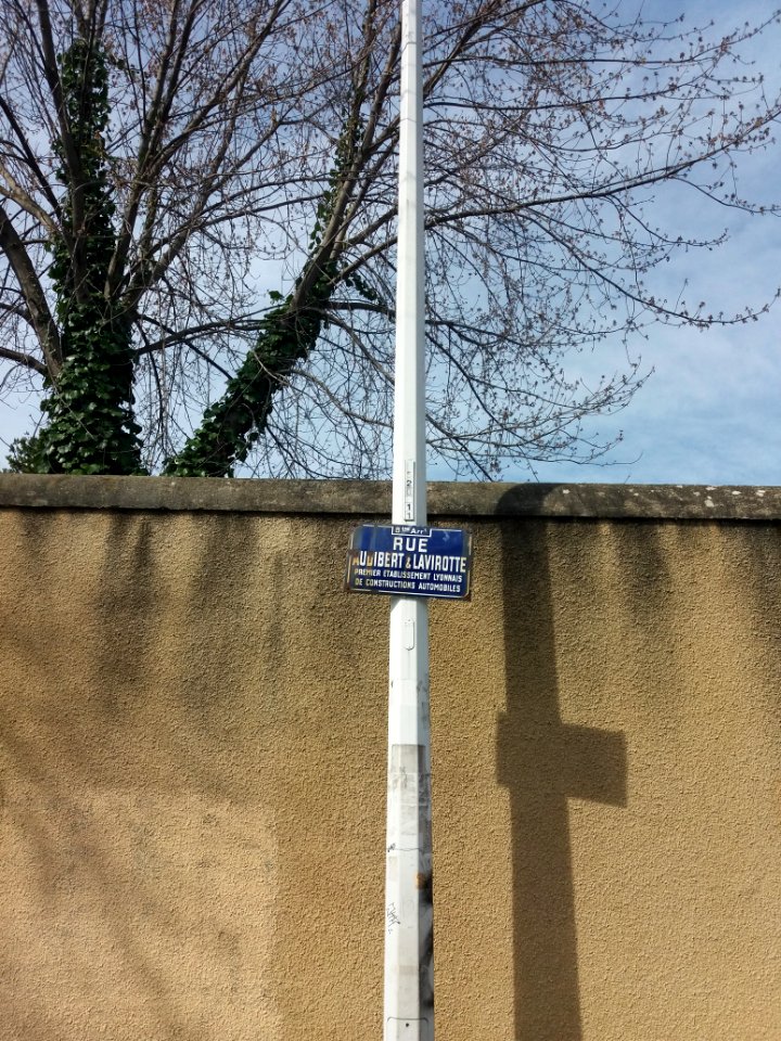 Lyon 8e - Rue Audibert et Lavirotte, plaque