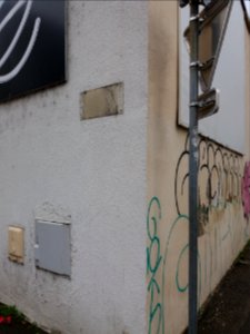 Lyon 7e - Rue de Gerland, plaque manquante à l'angle de la rue Abraham Bloch