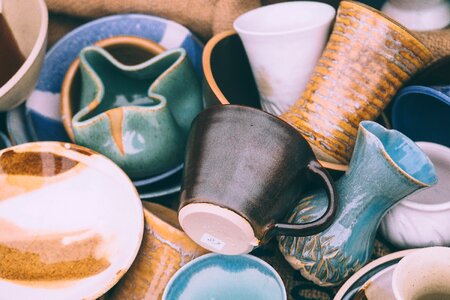 Close-up cups mugs
