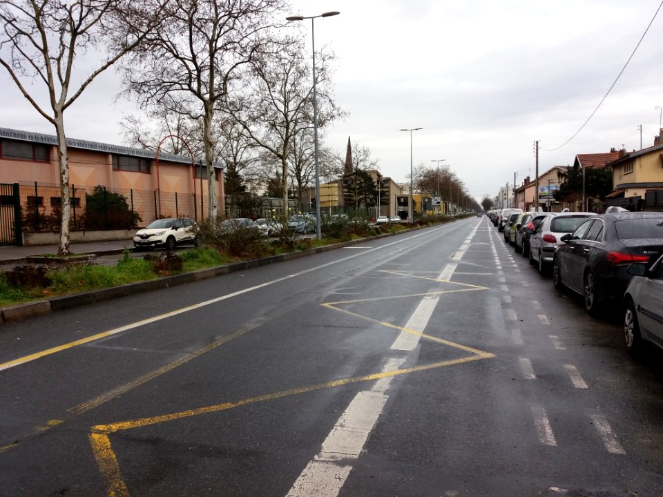Lyon 8e - Avenue Viviani, depuis l'avenue Francis de Pressensé