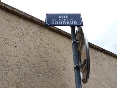 Lyon 8e - Rue du Général Gouraud, plaque