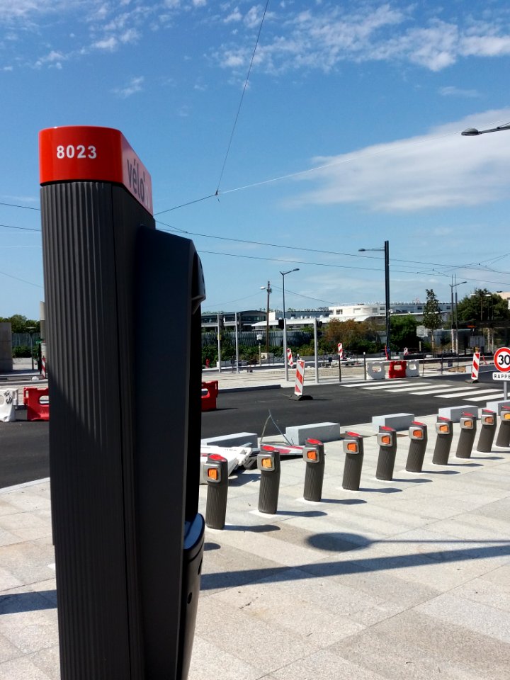 Lyon 8e - Avenue Mermoz, station Velo'v 8023