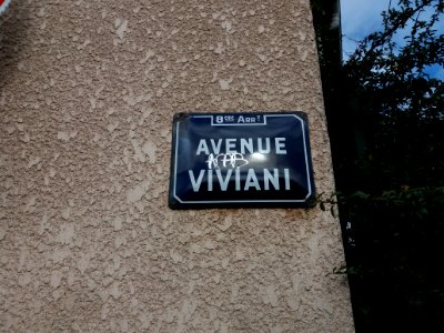 Lyon 8e - Avenue Viviani, plaque