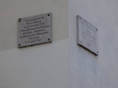 Lyon 9e - Impasse Pierre Baizet - Plaque à la mémoire de Pierre Baizet