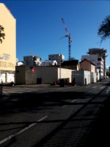 Lyon 8e - Rue de Montagny, vers le sud, depuis la rue du Général Gouraud