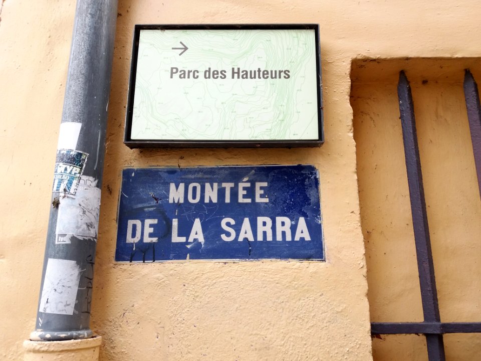 Lyon 9e - Montée de la Sarra - Plaque