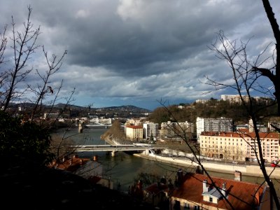 Lyon 9e - Boulevard Antoine de Saint-Exupéry, vue sur l'amont de la Saône