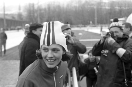 Lyudmila Titova (Sovjet-Unie), winnares van de 500 meter schaatsen voor dames., Bestanddeelnr 921-0664