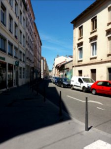 Lyon 7e - Rue Montesquieu, depuis la rue de la Madeleine