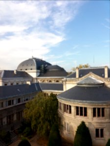 Lyon 7e - Université Lyon 2, bâtiments dans la cour, vus depuis le 3e étage