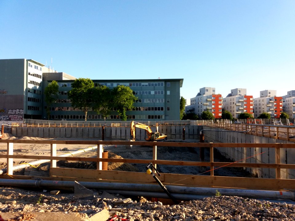 Lyon 7e - Rue des Girondins, chantier côté sud