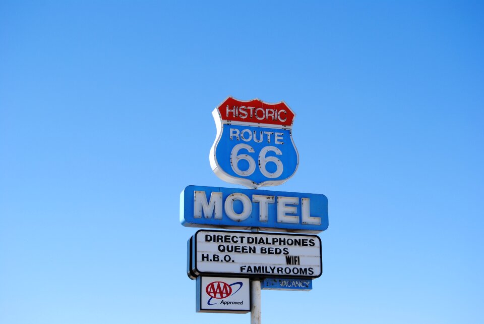 Route 66 street sign usa