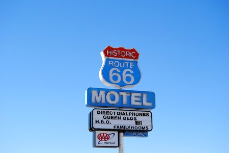 Route 66 street sign usa photo