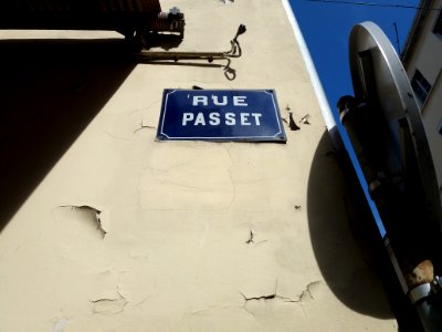 Lyon 7e - Rue Passet, plaque photo