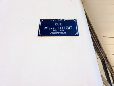Lyon 7e - Rue Michel Félizat, plaque