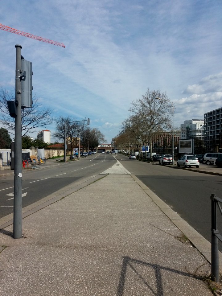 Lyon 7e et 8e - Boulevard des Tchécoslovaques, depuis l'avenue Berthelot