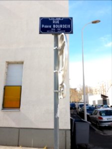 Lyon 7e - Rue Pierre Bourdeix, plaque