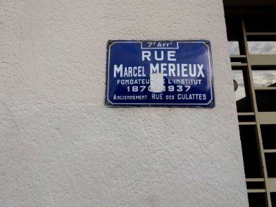 Lyon 7e - Rue Marcel Mérieux - Plaque (ancienne rue Culattes)