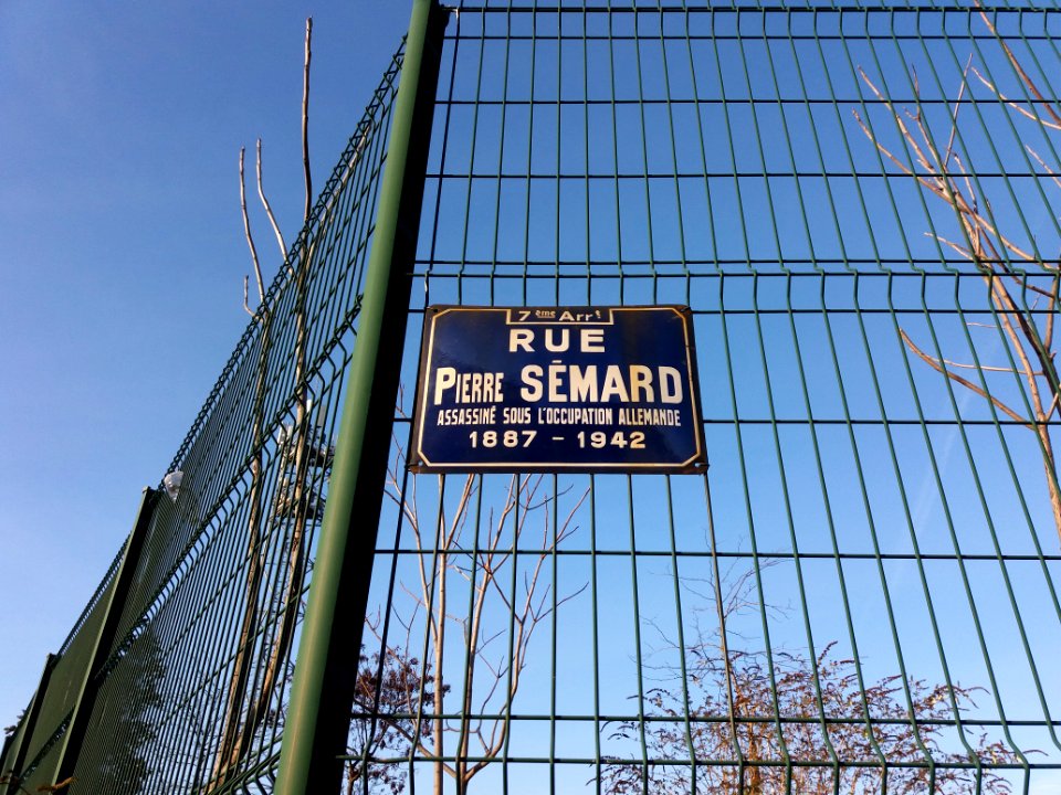 Lyon 7e - Rue Pierre Semard, plaque
