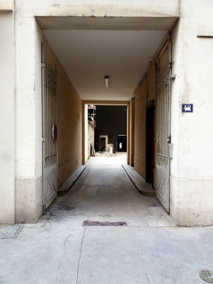 Lyon 7e - Rue Raulin, travaux de réfection au numéro 42