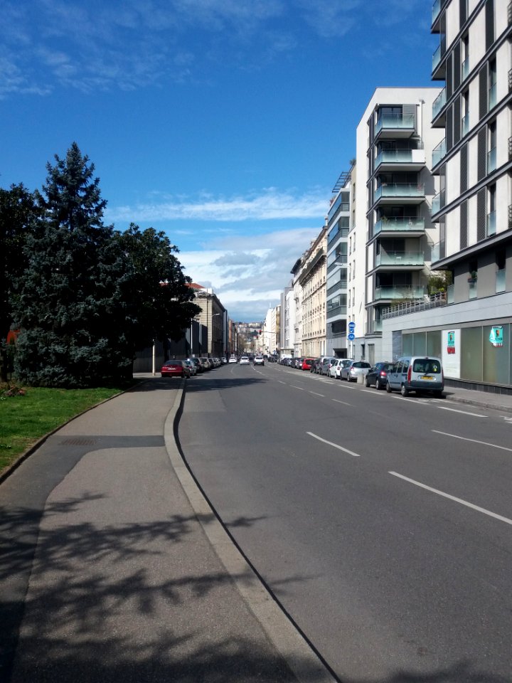 Lyon 7e - Rue Marc Bloch, depuis la rue de la Madeleine