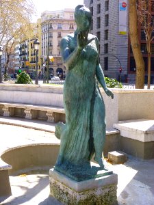 Madrid - Paseo del Prado, Monumento a Eugenio D'Ors 2