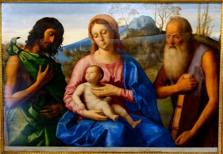 Madonna and Child with St John and St Jerome, attributed to Alvise Vivarini and Marco Basaiti, 1500s - Gallery - Harewood House - West Yorkshire, England - DSC02004