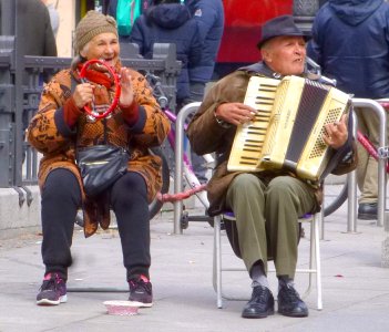 Madrid - Músicos callejeros ancianos