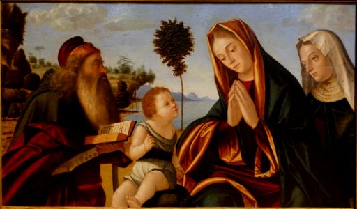 Madonna and Child with Saints, by Vittore Carpaccio, c. 1515, oil on wood panel - University of Arizona Museum of Art - University of Arizona - Tucson, AZ - DSC08118