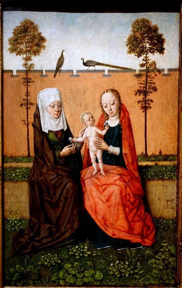 Madonna and Child and Saint Anne, by the Master of the Tibertine Sibyl, Netherlandish, c. 1470-1490, oil on wood panel - Princeton University Art Museum - DSC06602