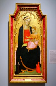Madonna and Child with Donors, by Cecco di Pietro, 1386, tempera on wood - Portland Art Museum - Portland, Oregon - DSC09012