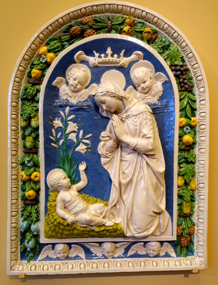Madonna on a Grassy Patch, after Luca della Robbia, papier-mache (cartapesta) - Bode-Museum- DSC02414