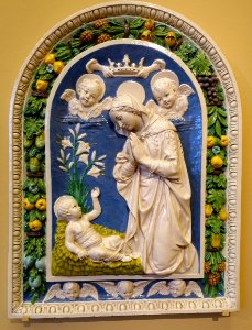 Madonna on a Grassy Patch, after Luca della Robbia, papier-mache (cartapesta) - Bode-Museum- DSC02414